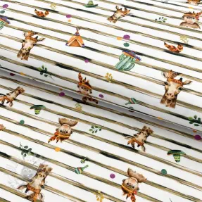 Jersey Snoozy fabrics Indian zoo digital print II. razred