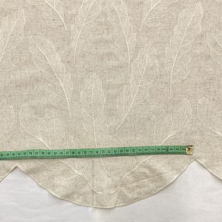 Viskoza z lanom natural Leaves border