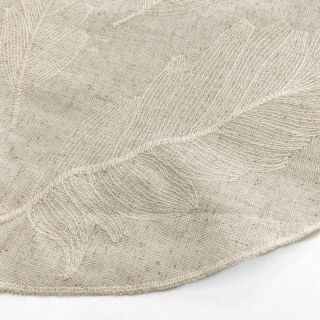 Viskoza z lanom natural Leaves border