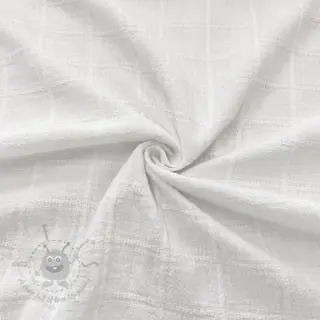 Bombažna tkanina EMBROIDERY DOBBY Square white