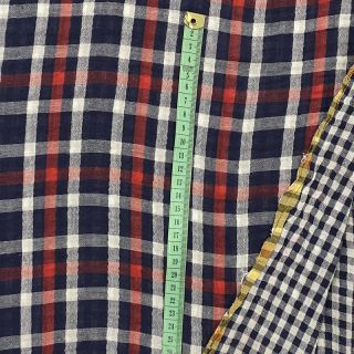 Dvojitá gázovina/mušelín Double sided Checks navy
