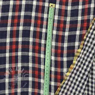 Dvojna gaza/muslin Double sided Checks navy