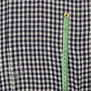 Dvojna gaza/muslin Double sided Checks navy
