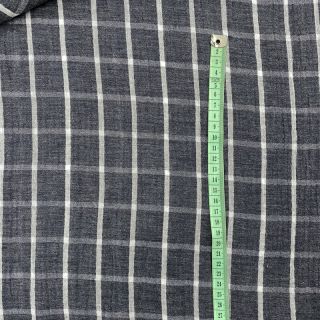 Dvojitá gázovina/mušelín Double sided Checks navy melange