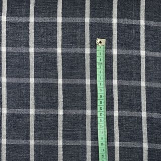 Dvojna gaza/muslin Double sided Checks navy melange