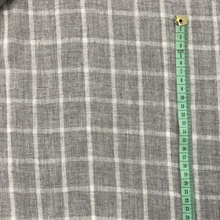 Dvojitá gázovina/mušelín Double sided Checks light grey melange