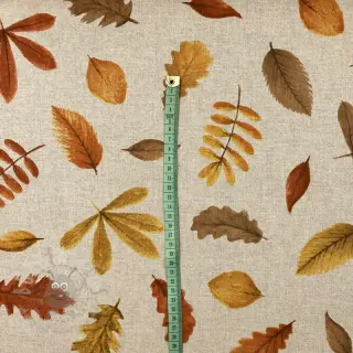 Dekorativno blago Linenlook Watercolor falling leaves