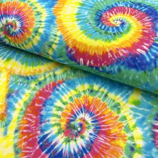 Dekorativna tkanina premium Luxe rainbow swirl digital print