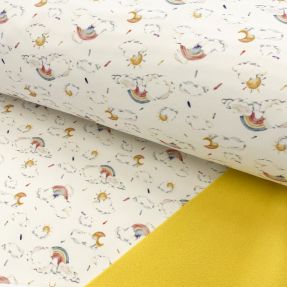 Softshell zimný Beautiful day white digital print