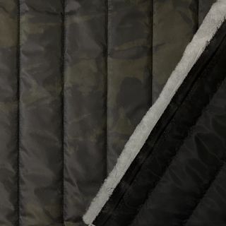 Prešita tkanina Camouflage army green