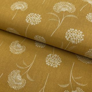 Dekorativna tkanina Linenlook Elegant dandelion golden yellow