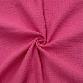 Dvojitá gázovina/mušelín fuchsia ORGANIC
