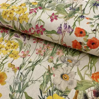 Dekorativno blago Linenlook Wildflower sunny field digital print