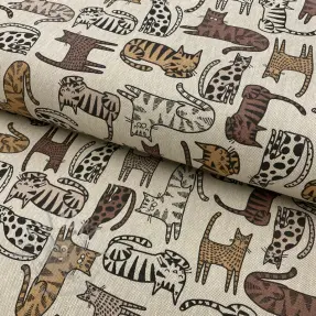 Dekorativno blago Linenlook Cat wildlife art