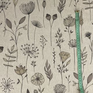Dekorativna tkanina Linenlook Handdrawn flowers