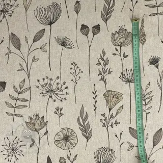 Dekorativno blago Linenlook Handdrawn flowers