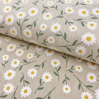 Dekorativno blago Linenlook Daisy sweet field