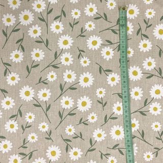 Dekorativno blago Linenlook Daisy sweet field