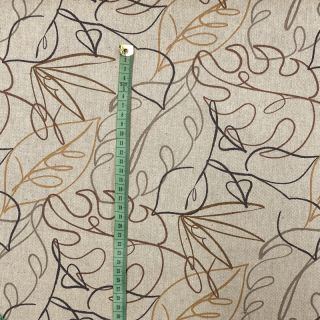 Dekorativno blago Linenlook Leaf line art
