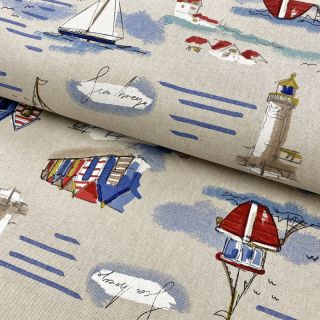 Dekorativna tkanina Linenlook Sea shore coast