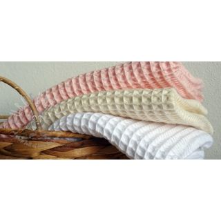 Bombažni vafel tkanja light rose