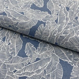 Pamučna tkanina JEANS Leaves