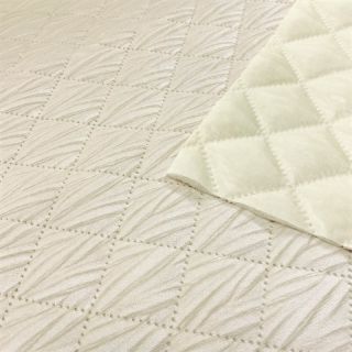 Prošivena tkanina Velour STEPPED ecru