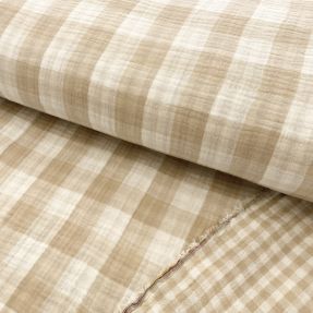 Dvostrana muslin Double sided CHECKS MINI beige