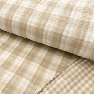 Dvostrana muslin Double sided CHECKS MINI beige