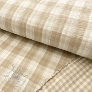 Dvostrana muslin Double sided CHECKS MINI beige