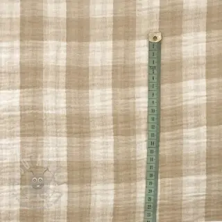 Dvostrana muslin Double sided CHECKS MINI beige