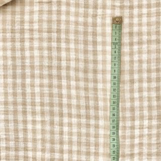 Dvostrana muslin Double sided CHECKS MINI beige