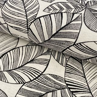 Dekorativna tkanina jacquard Malia blanc noir