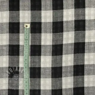 Dvojna gaza/muslin Double sided CHECKS MINI black