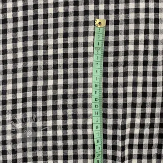 Dvojna gaza/muslin Double sided CHECKS MINI black