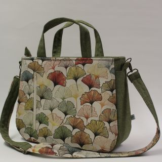 Dekorativno blago Linenlook Elegant ginko digital print