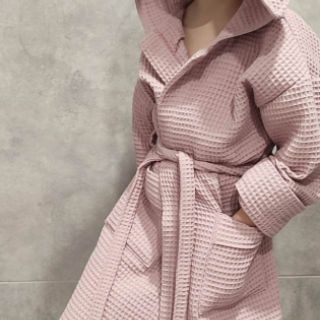 Bombažni vafel tkanja old rose