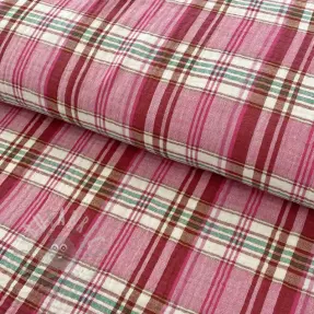 Dvojna gaza/muslin Double sided CHECKS pink