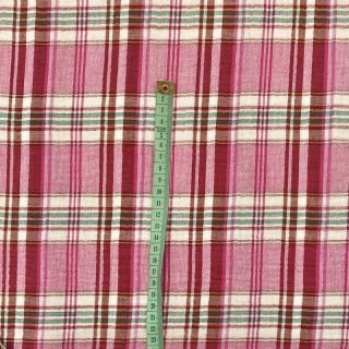 Dvojna gaza/muslin Double sided CHECKS pink