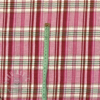 Dvojna gaza/muslin Double sided CHECKS pink