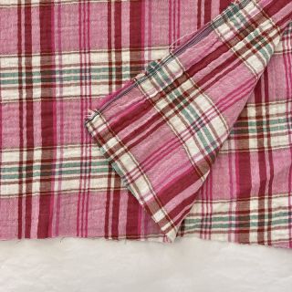 Dvojna gaza/muslin Double sided CHECKS pink