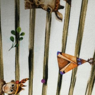 Pleteni Snoozy fabrics Indian zoo digital print II. razred