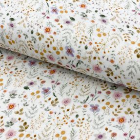 Dvojna gaza/muslin Lovely meadow white