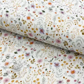 Dvojna gaza/muslin Lovely meadow white