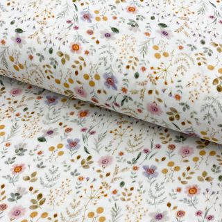 Dvojna gaza/muslin Lovely meadow white