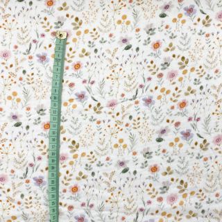 Dvojna gaza/muslin Lovely meadow white