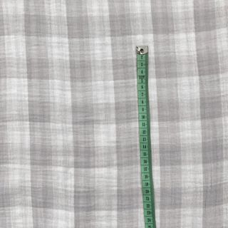 Dvojna gaza/muslin Double sided CHECKS MINI grey