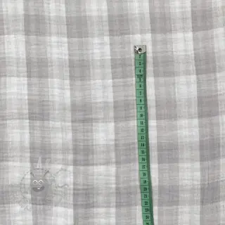 Dvojna gaza/muslin Double sided CHECKS MINI grey
