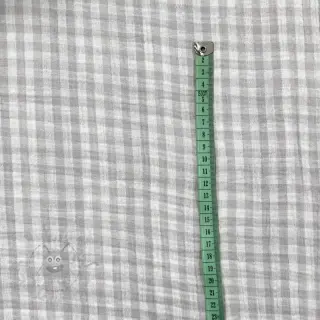 Dvojna gaza/muslin Double sided CHECKS MINI grey