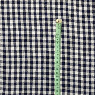 Dvojna gaza/muslin Double sided CHECKS MINI navy
